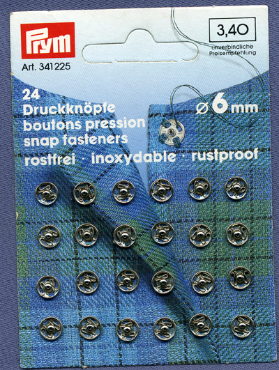24 Druckknpfe 6 mm Prym